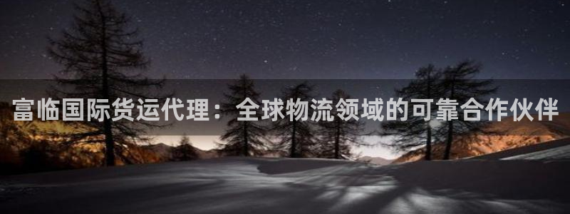 尊龙凯时代理官网入口：富临国际货运代理：全球物流领域的可