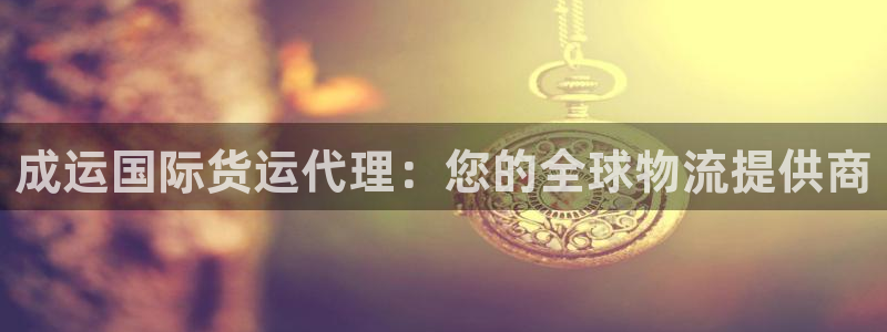 尊龙凯时网站登录：成运国际货运代理：您的全球物流提供商